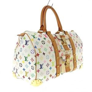 Louis Vuitton Boston Bag Monogram Multicolor Keepall 45 White